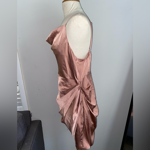 Women’s Satin Cowl neck Mini Dress - Picture 2 of 3